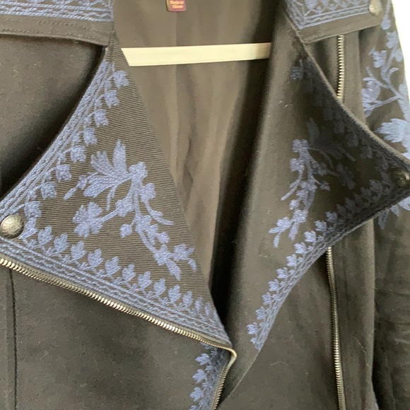 Luxury designer Marchesa Voyager Embroidered Moto - Picture 15 of 15